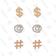 Loren Olivia Hashtag Assorted 3-Pack Stud Earrings, $5